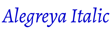 Alegreya Italic 字体